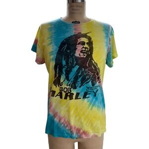 MadeWorn Bob Marley Tie Dye T Shirt Unisex Size L Reggae Music Graphic Tee